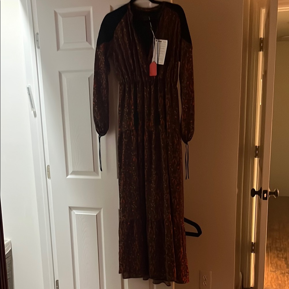 Elegant Black and Brown Women's Dress